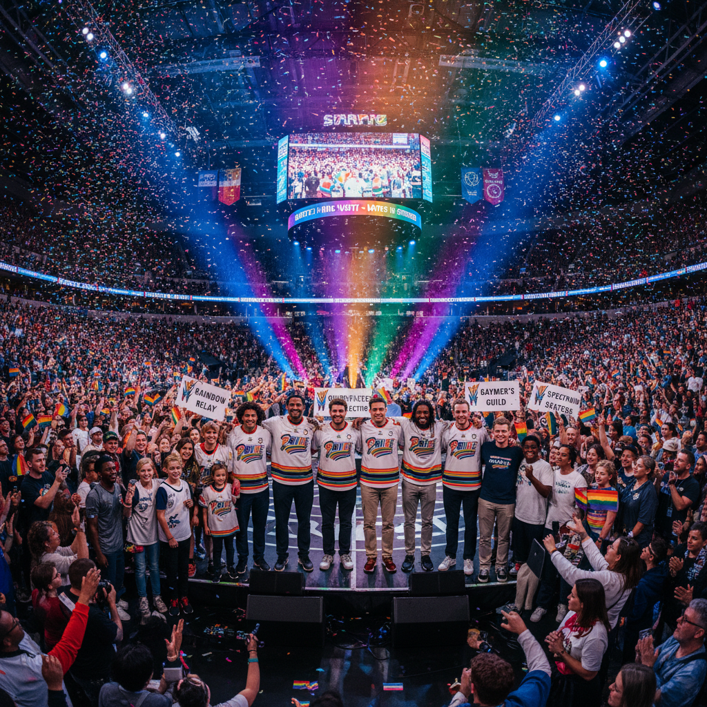 T-Mobile Arena in Las Vegas with bright lights and crowds arriving for a boxing fight night