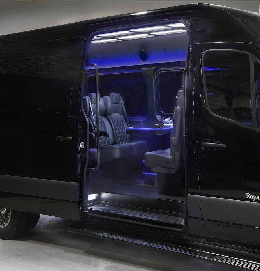 Party bus with LED lighting and premium interior — HeXA Rides